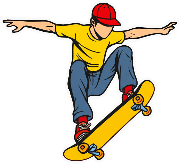 sign up now skater dude